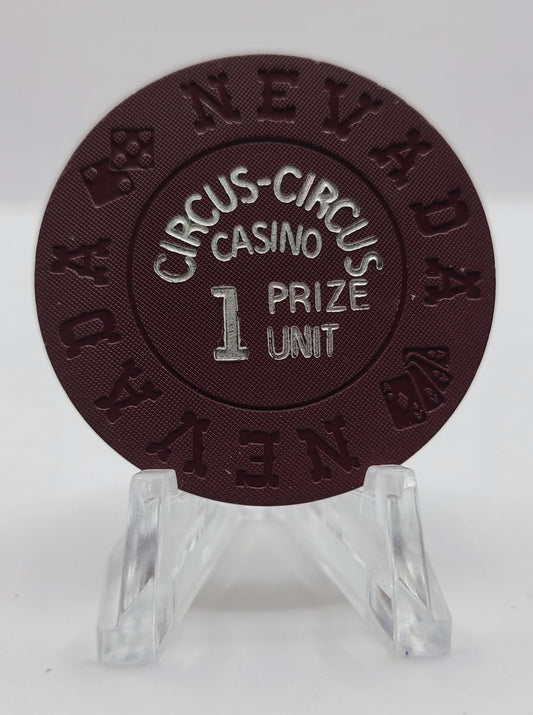 Circus Circus Casino Las Vegas Nevada 1968 "1 Prize Unit" Chip E7037