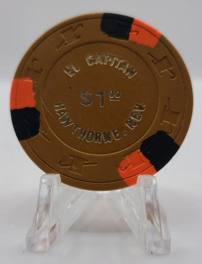 El Capitan Casino Hawthorne Nevada 1980's $1 Chip N3210