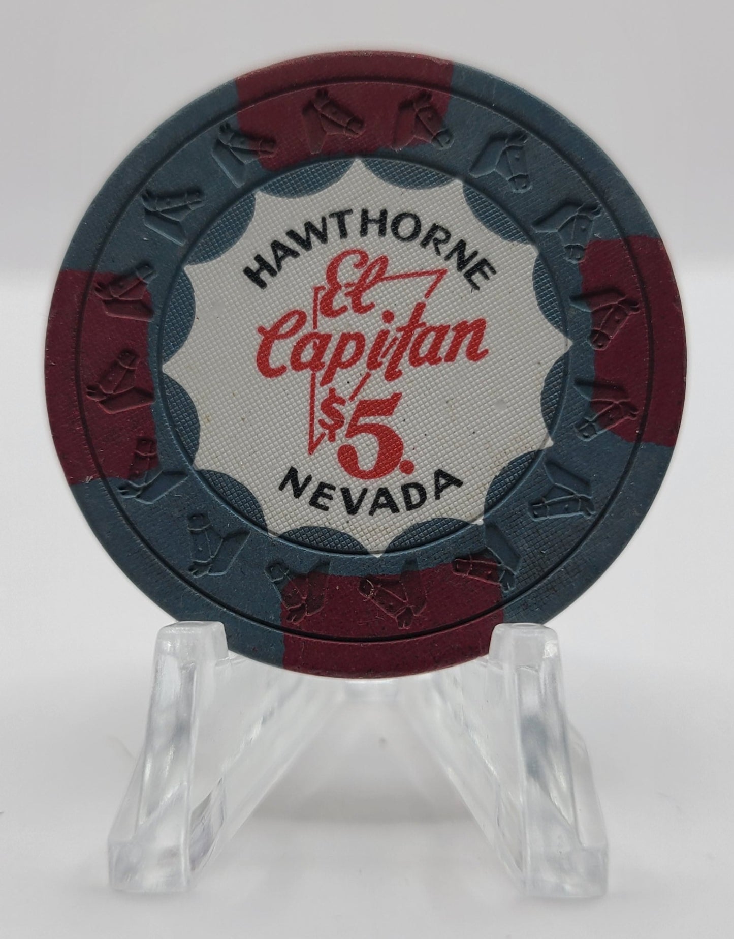 El Capitan Casino Hawthorne Nevada 1970's $5 Chip N3209