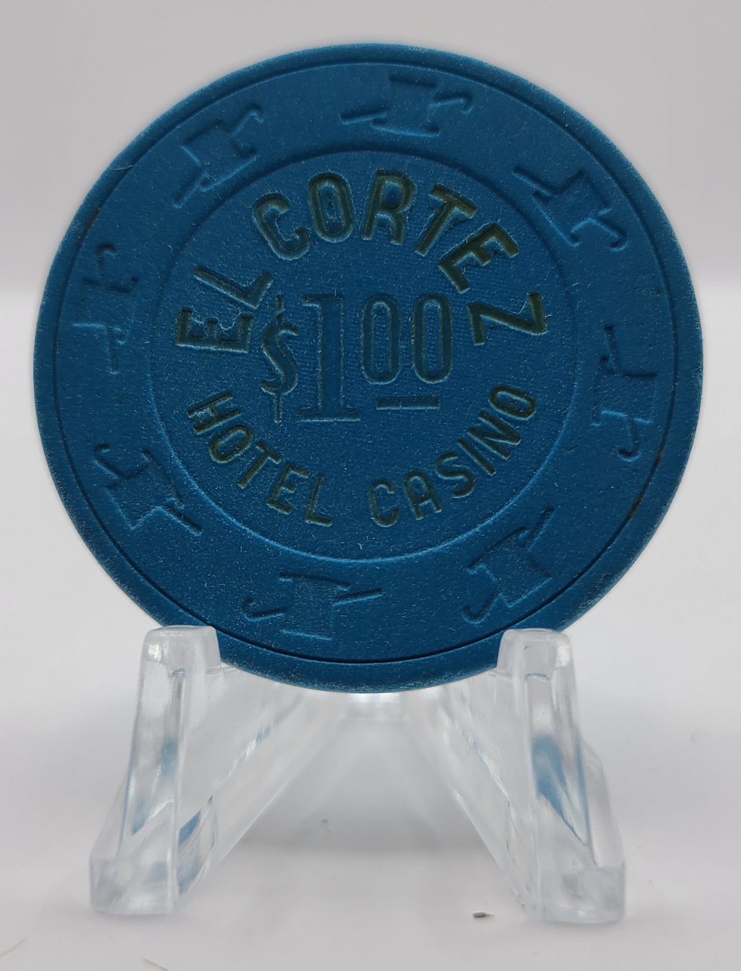 El Cortez Casino Las Vegas Nevada 1980's $1 Chip N2979