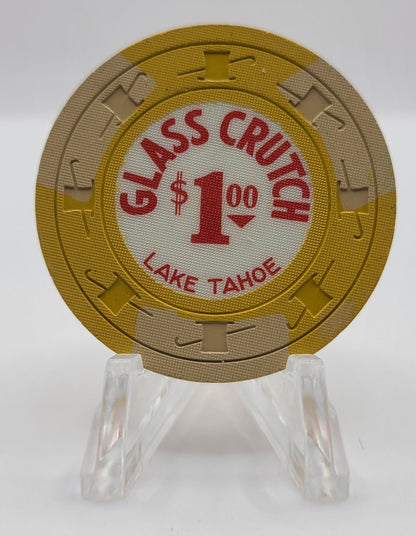 Glass Crutch Lake Tahoe Nevada 1965 $1 Chip N6760