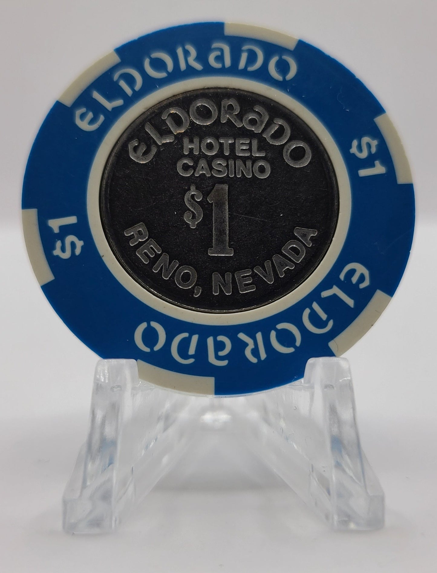 Eldorado Casino Reno Nevada 1989 $1 Coin Inlay Chip N5060