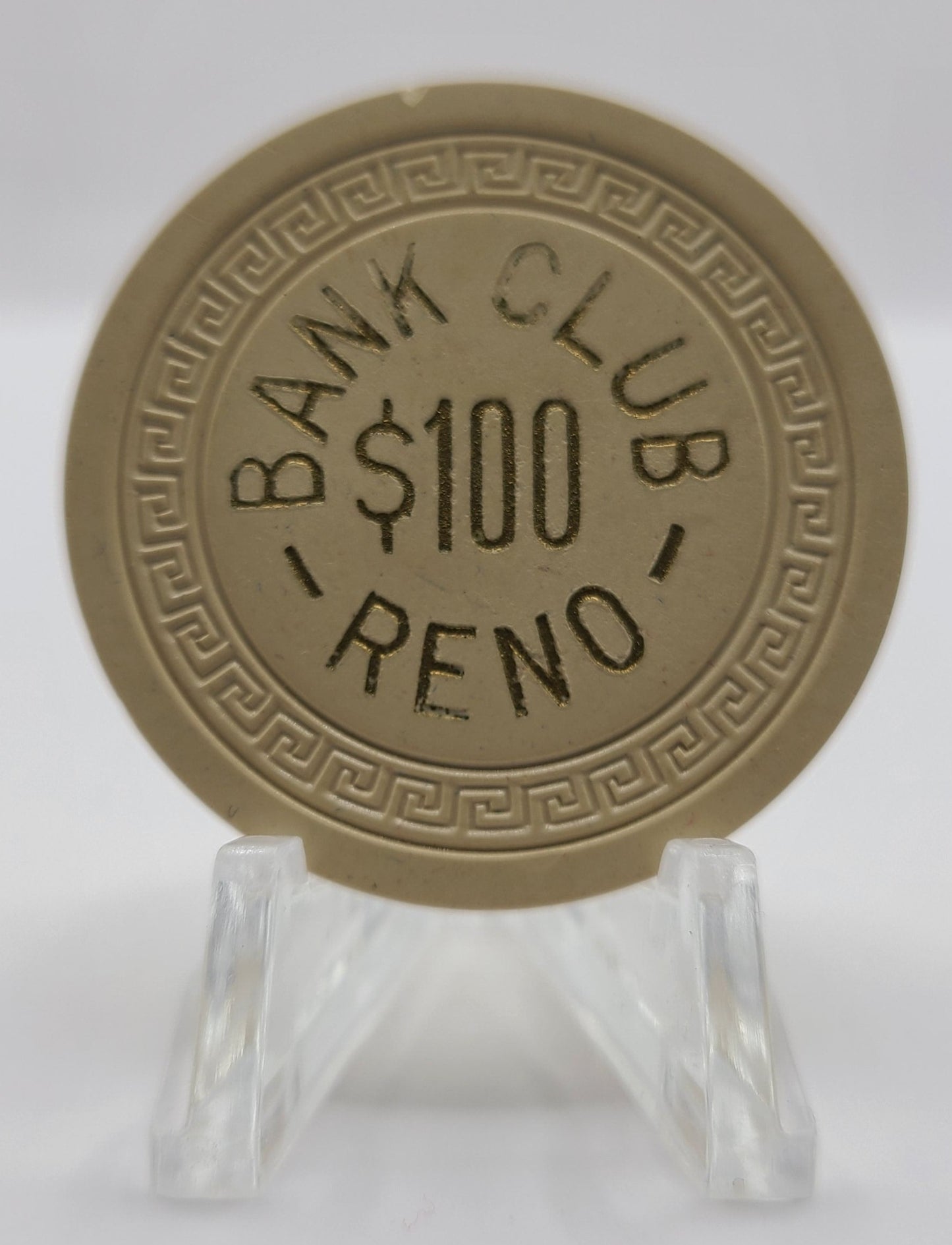 Bank Club Reno Nevada 1951 $100 Chip N7189