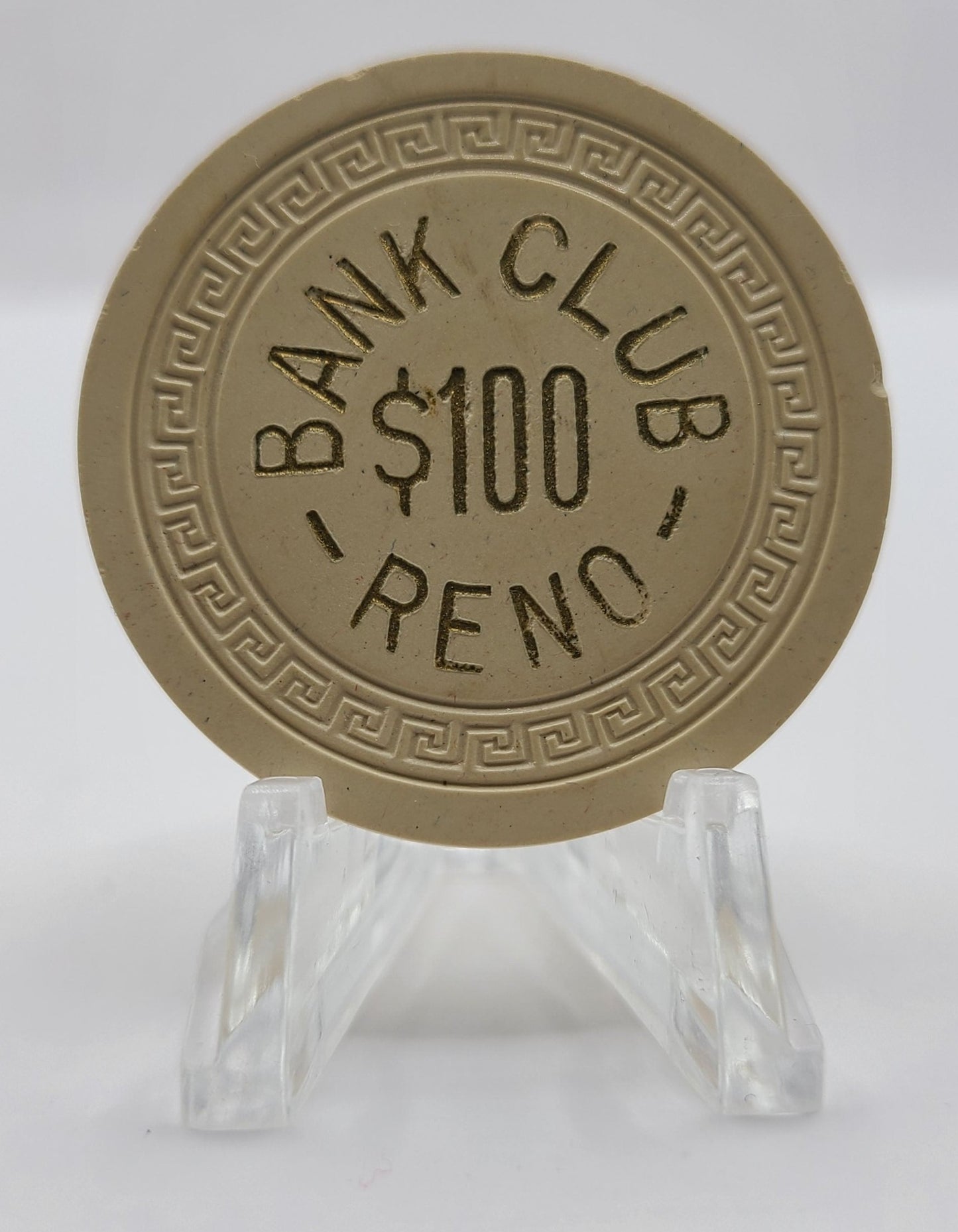 Bank Club Reno Nevada 1951 $100 Chip N7189