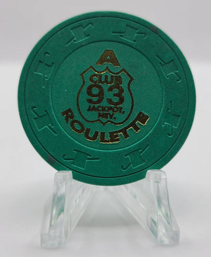 Casino 93 Jackpot Nevada 2000 "Roulette" Chip Green V7293 gr