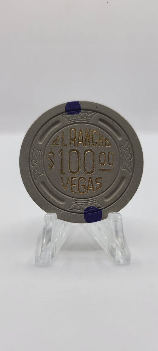 El Rancho Vegas Las Vegas Nevada 1948 $100 Chip N1564