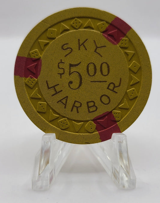 Sky Harbor Casino Lake Tahoe Nevada 1953 $5 Chip N5569