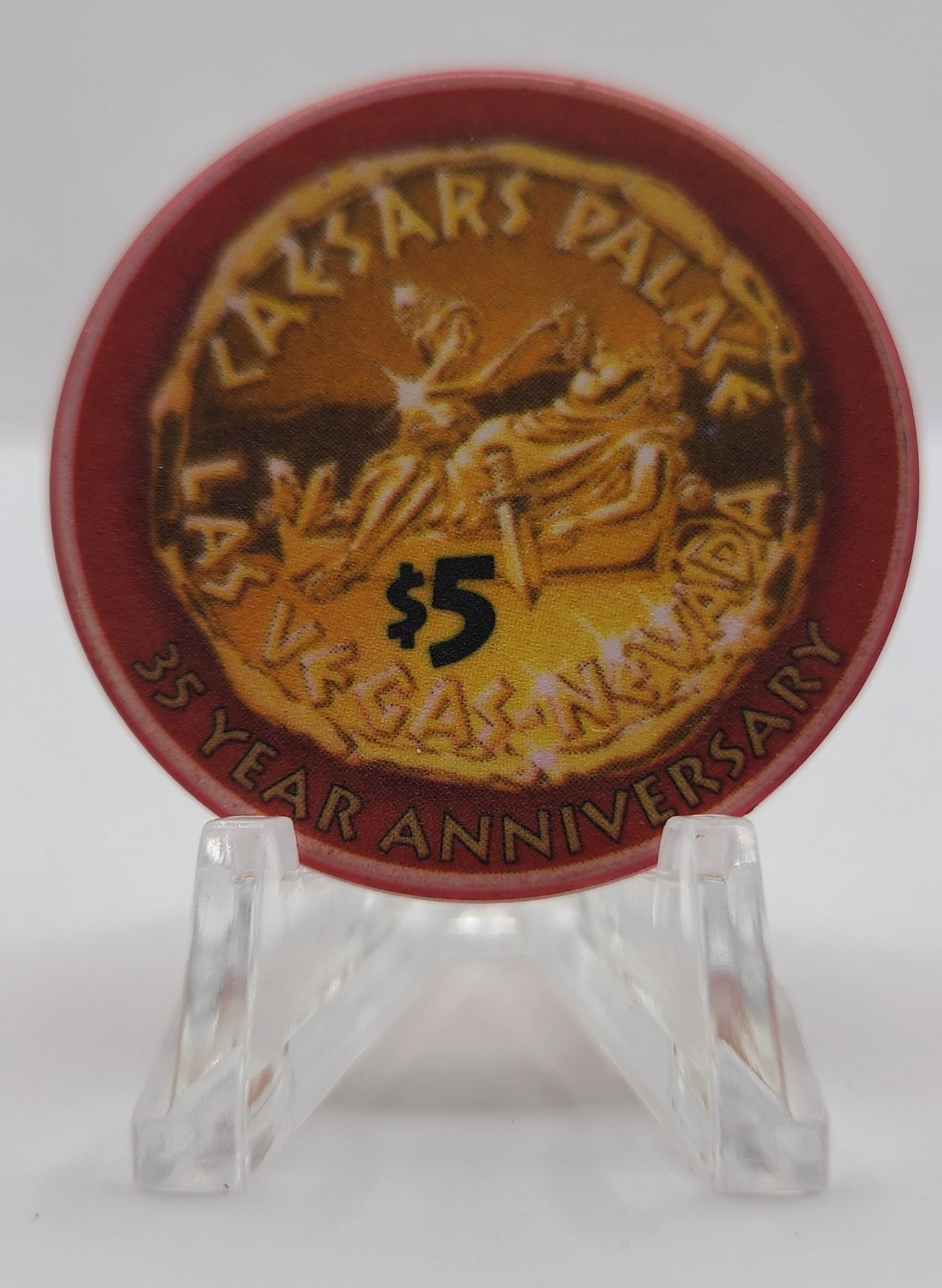 Caesars Palace Casino Las Vegas Nevada 2001 "35 Year Anniversary" $5 Chip V8137