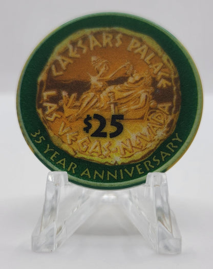 Caesars Palace Casino Las Vegas Nevada 2001 $25 "35th Anniversary" Chip V8138