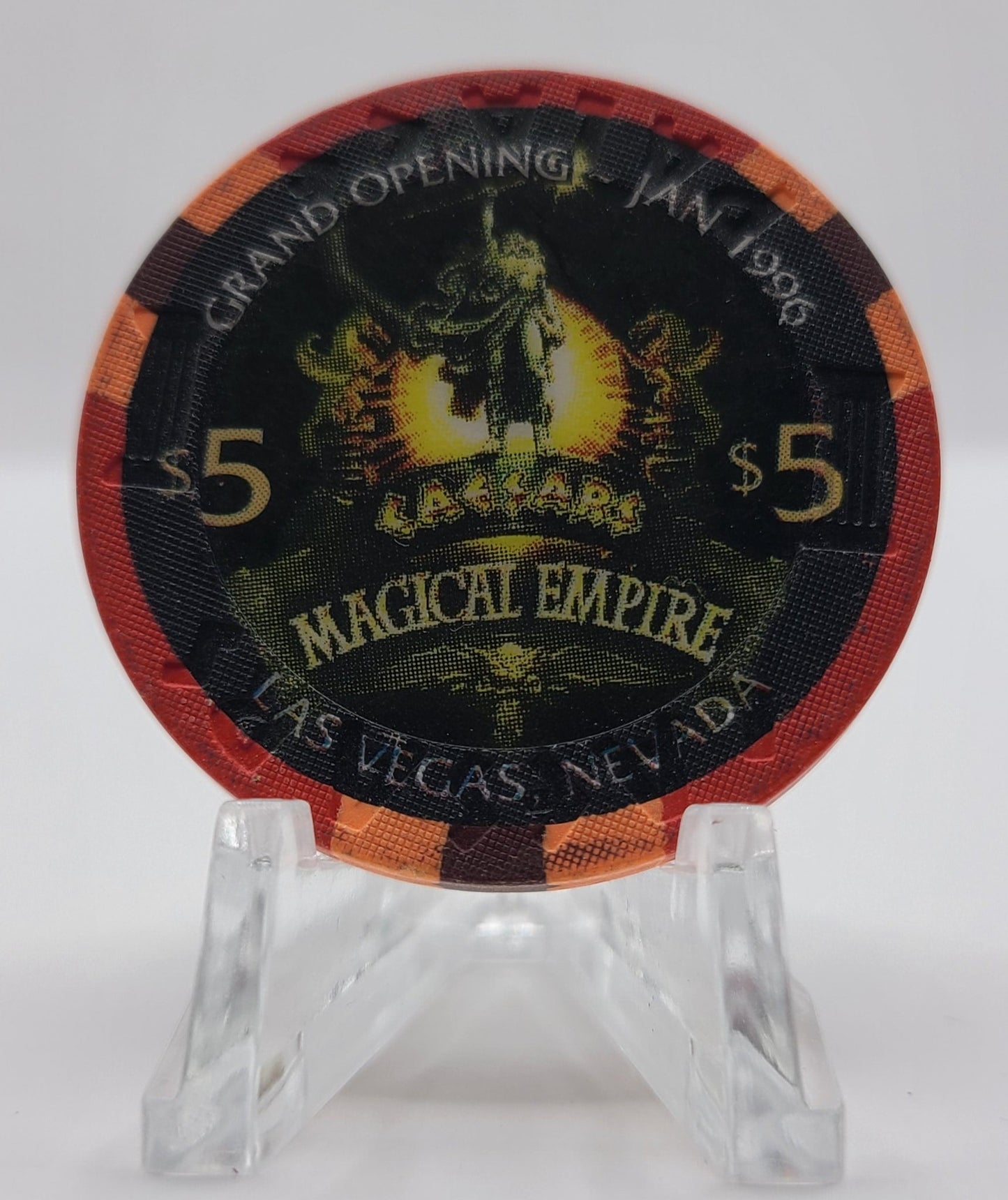 Caesars Palace Las Vegas Nevada 1996 $5 "Magical Empire" Chip N8038