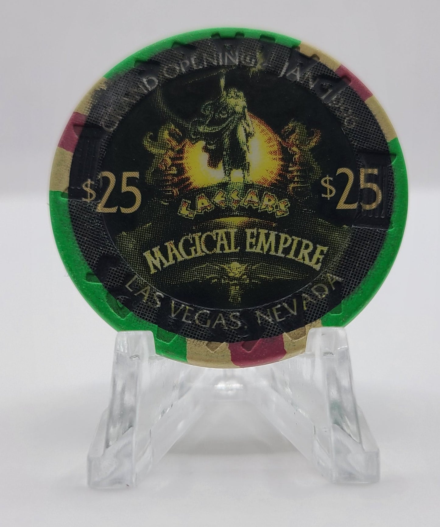 Caesars Palace Casino Las Vegas Nevada 1996 $25 "Magical Empire" Chip N8040 Some wear