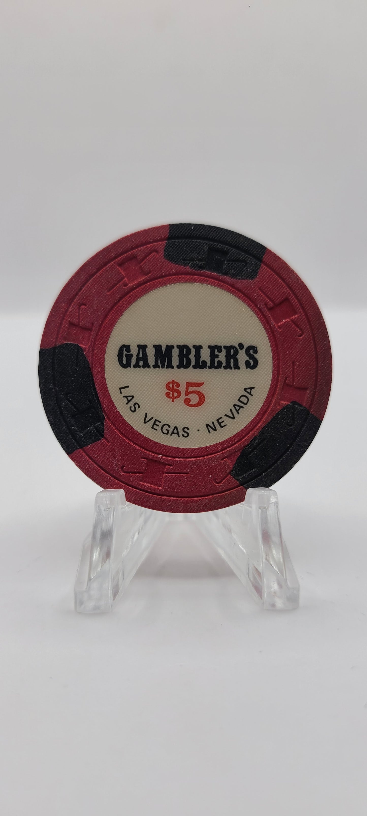 Gambler's Casino Las Vegas Nevada 1974 $5 Chip N1689