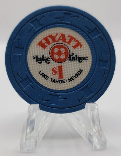 Hyatt Casino Lake Tahoe Nevada 1976 "Long Cane" $1 Chip N5198.L