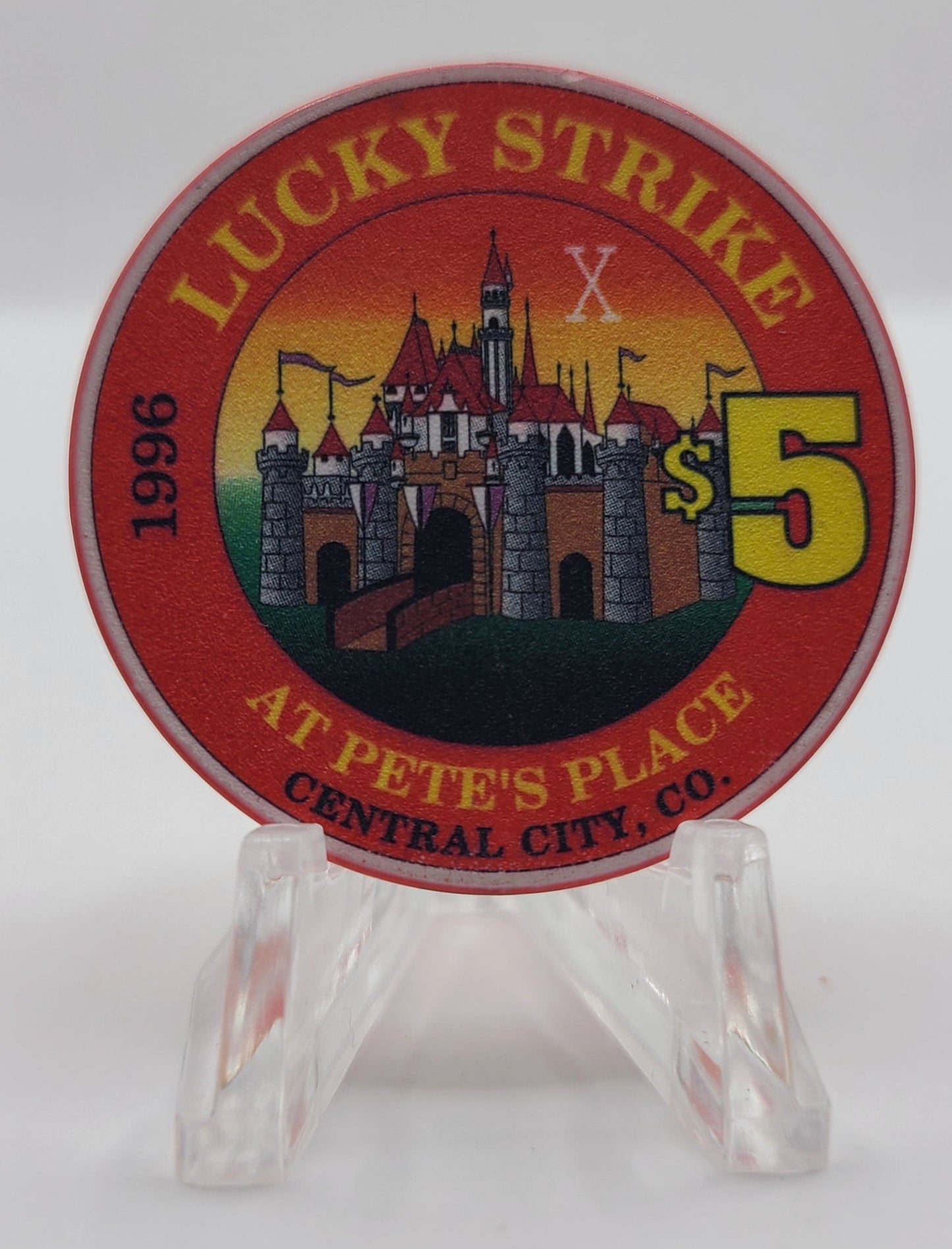 Lucky Strike at Pete's Place Central City Colorado 1996 "X,10" Chip