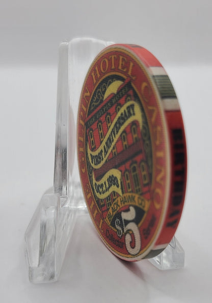 The Gilpin Casino Black Hawk Colorado $5 Chip "1st Anniversary"