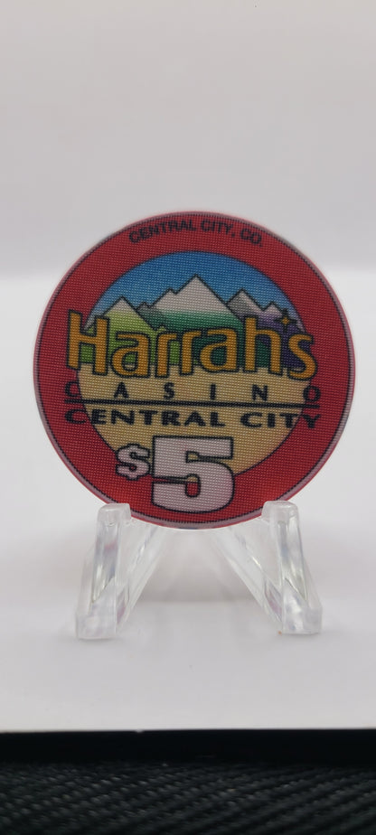 Harrah's Casino Central City Colorado 1993 $5 Chip