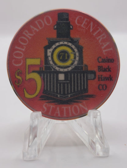 Colorado Central Station Black Hawk Colorado 1996 "Year of the Rat" $5 Chip