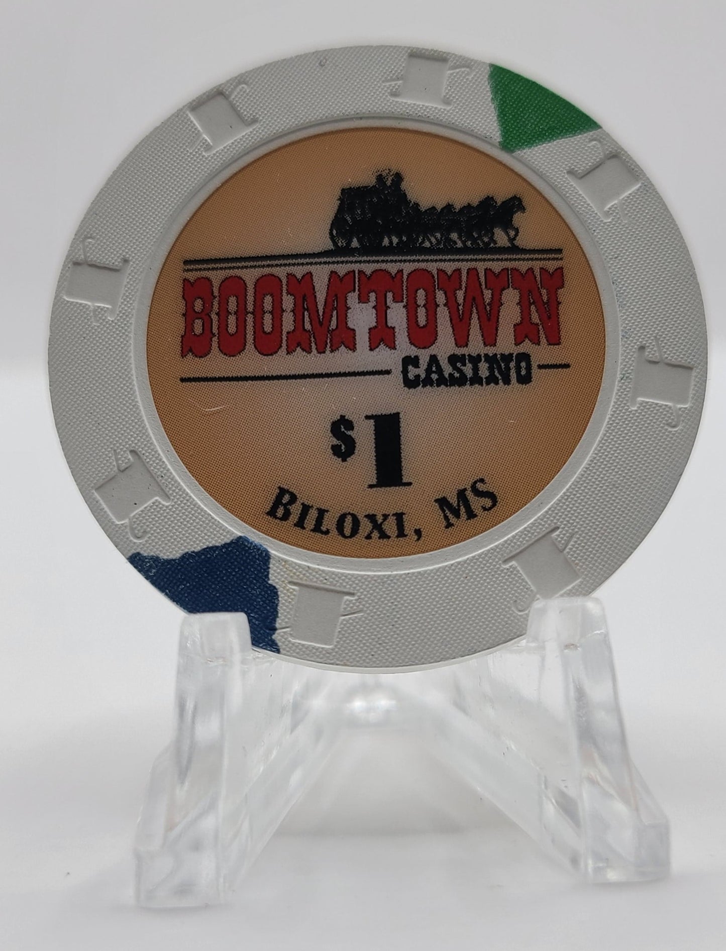 Boomtown Casino Biloxi Mississippi $1 Chip "UNCIRCULATED"