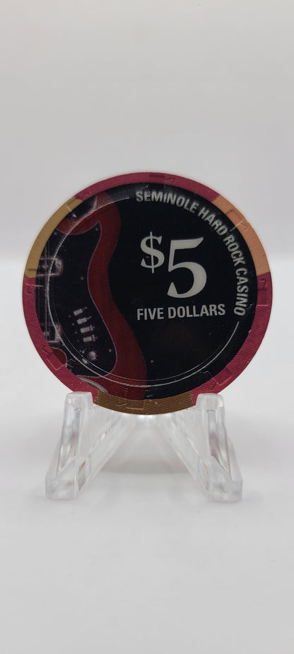 Seminole Hard Rock Casino-Hollywood Florida $5 Chip