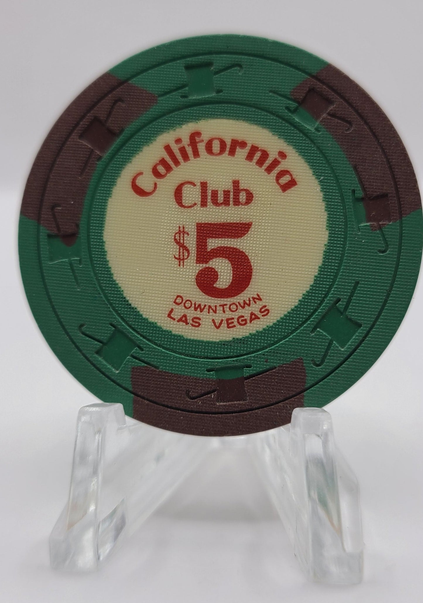 California Club Casino Las Vegas Nevada 1960's $5 Chip N1403