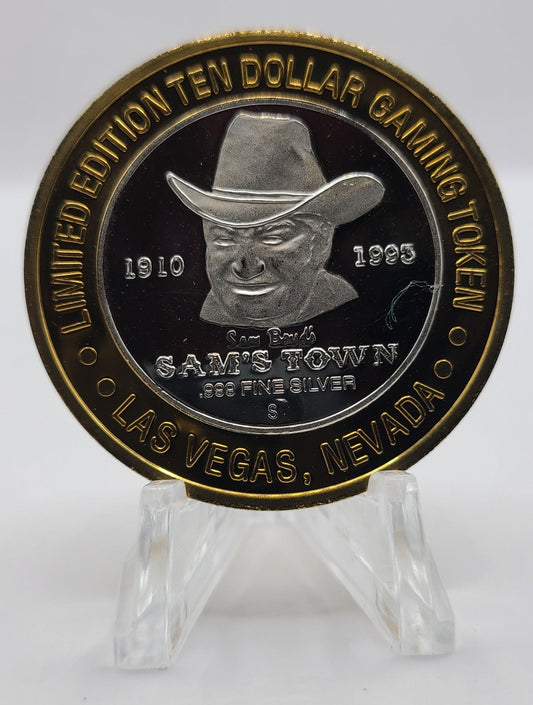 Sam's Town Casino Las Vegas Nevada 1994 $10 Silver Strike