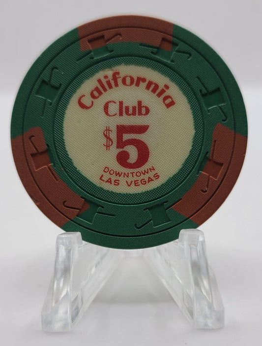 California Club Casino Las Vegas Nevada 1964 $5 Chip N3752