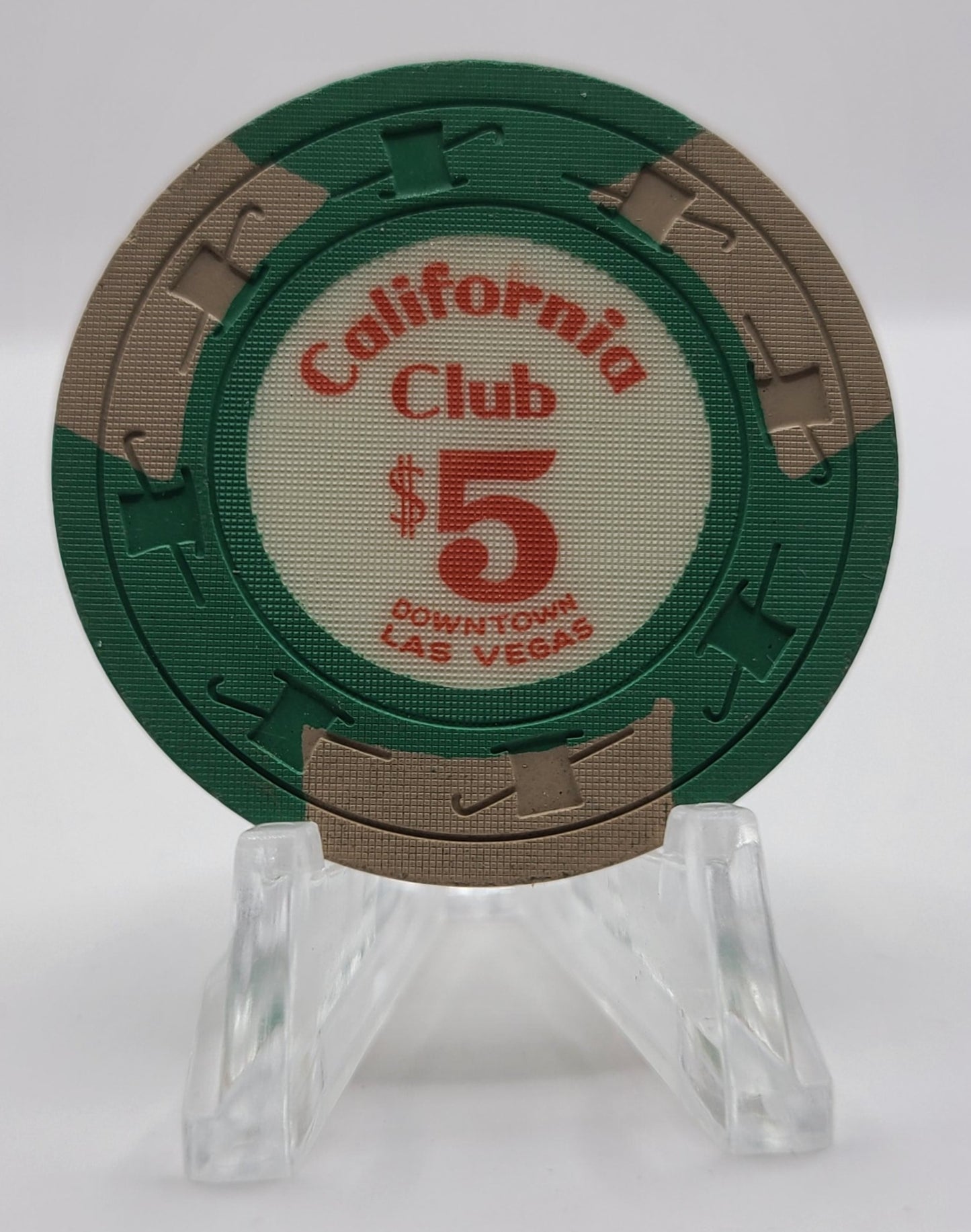 California Club Casino Las Vegas Nevada 1960's $5 Chip N1402