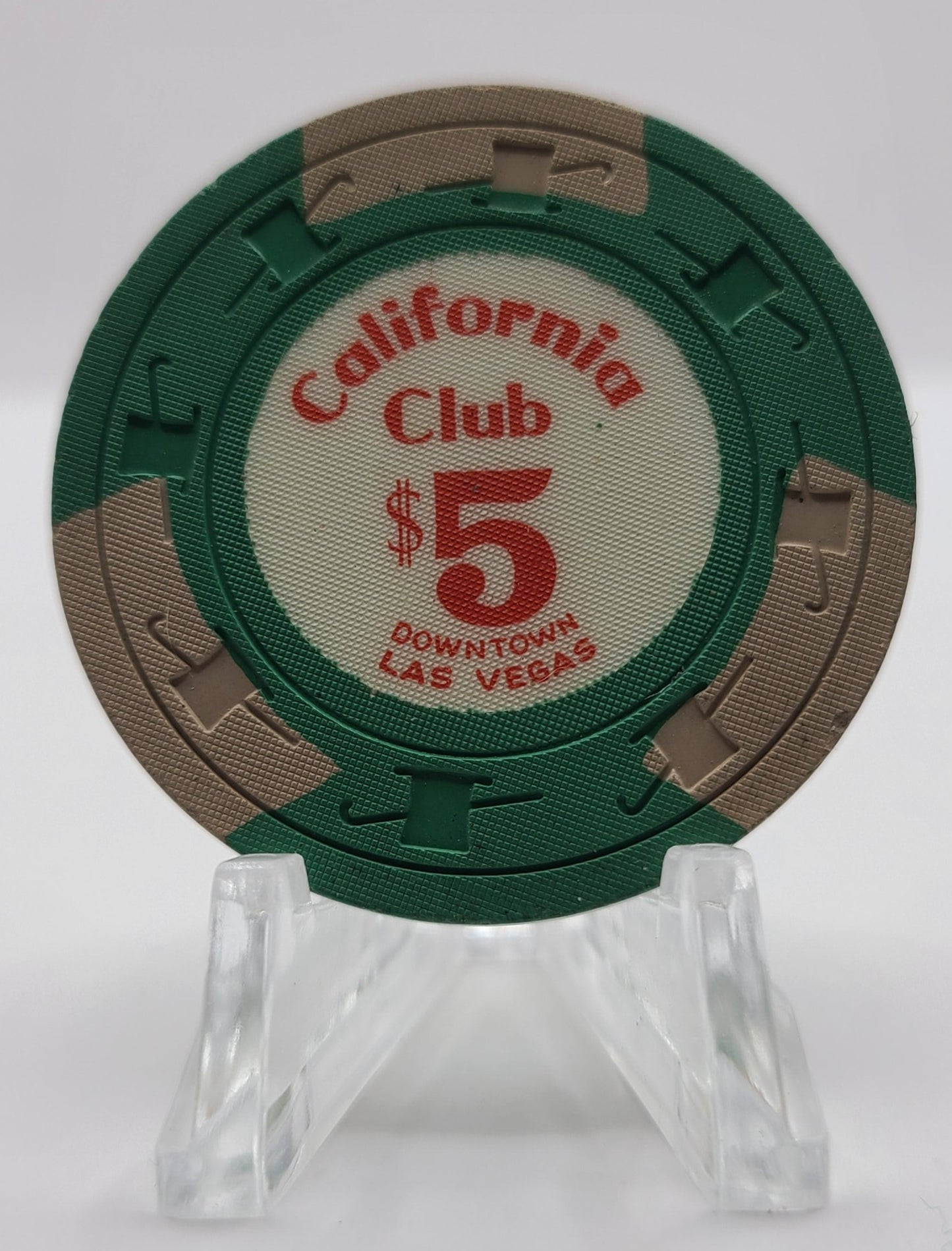 California Club Casino Las Vegas Nevada 1960's $5 Chip N1402