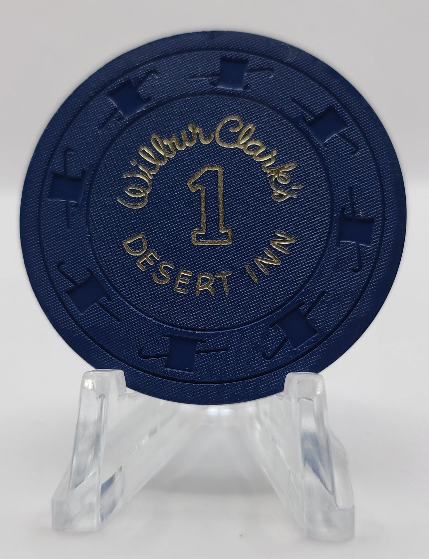 Desert Inn "Wilbur Clark" Casino Las Vegas Nevada 1959 Roulette 1 Navy Chip N8150