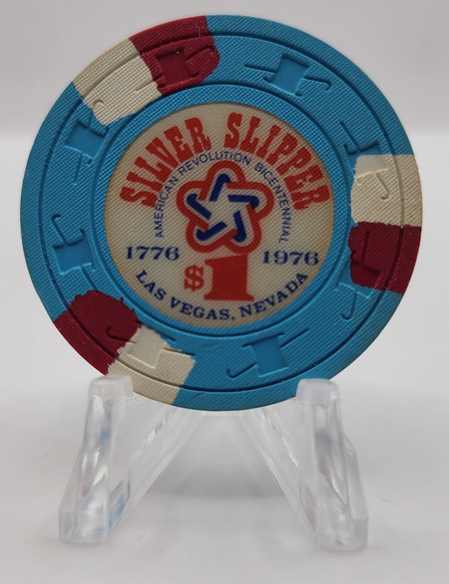 Silver Slipper Casino Las Vegas Nevada 1976 "Bicentennial" $1 Chip N2178