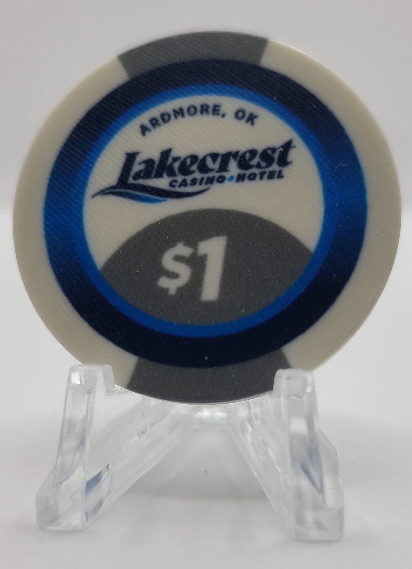 Lakecrest Hotel Casino Ardmore Oklahoma 2024 $1 Chip "UNCIRCULATED"