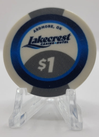 Lakecrest Hotel Casino Ardmore Oklahoma 2024 $1 Chip "UNCIRCULATED"