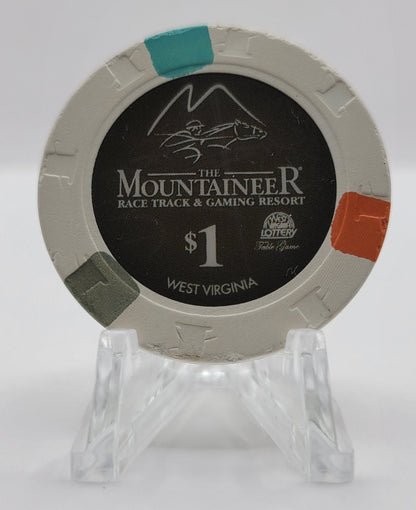 Mountaineer Race Track & Gaming Resort Chester West Virginia 2007 $1 Chip "Worn"