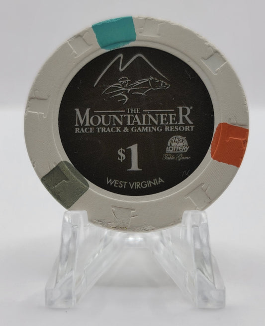 Mountaineer Race Track & Gaming Resort Chester West Virginia 2007 $1 Chip "Worn"