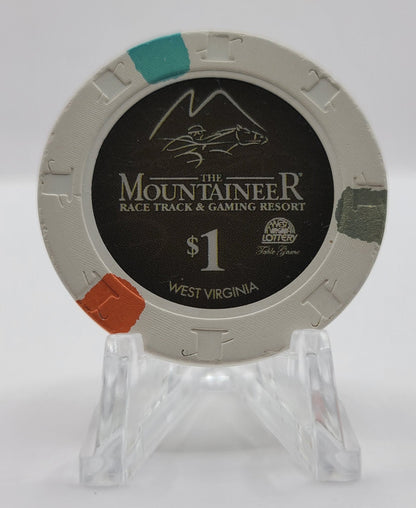 Mountaineer Race Track & Gaming Resort Chester West Virginia 2007 $1 Chip "Worn"