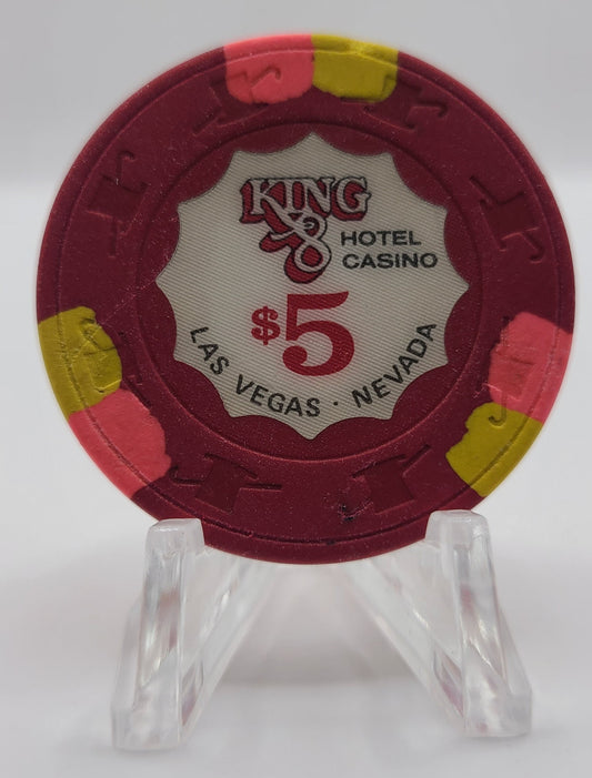 King 8 Casino Las Vegas Nevada 1980's $5 Chip N1831