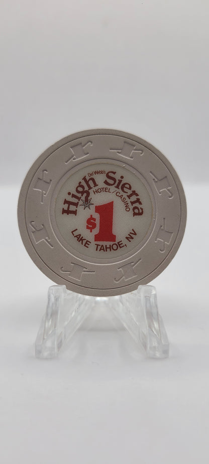 High Sierra Casino Lake Tahoe Nevada 1984 $1 Chip N5165