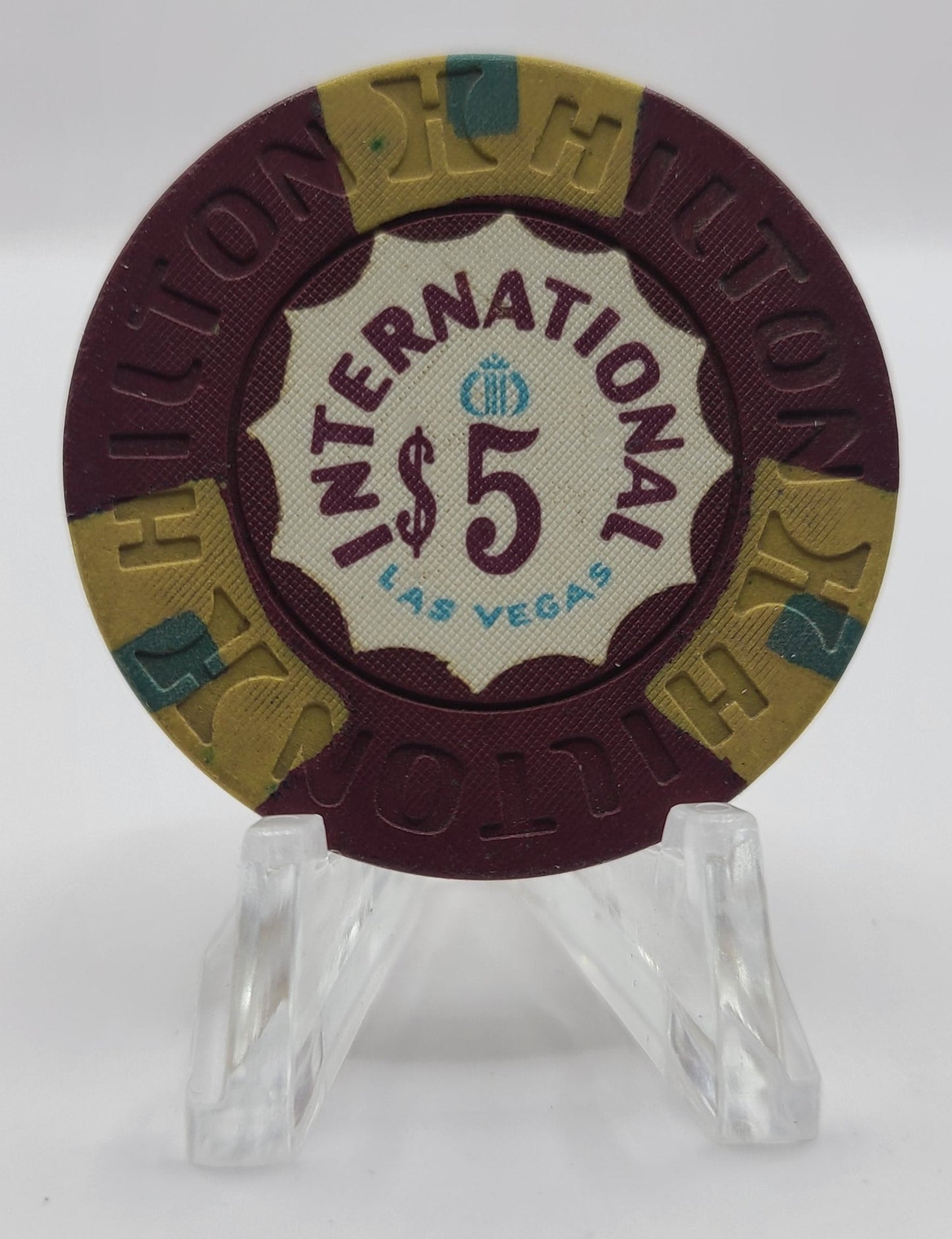 Hilton International Hotel Casino Las Vegas Nevada 1970 $5 Chip N1796