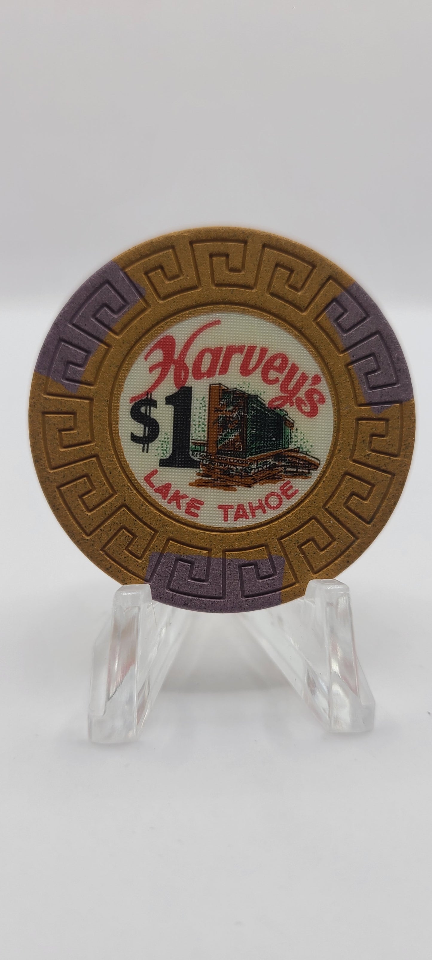 Harvey's "Wagon Wheel" Casino Lake Tahoe Nevada 1964 $1 Chip N9902