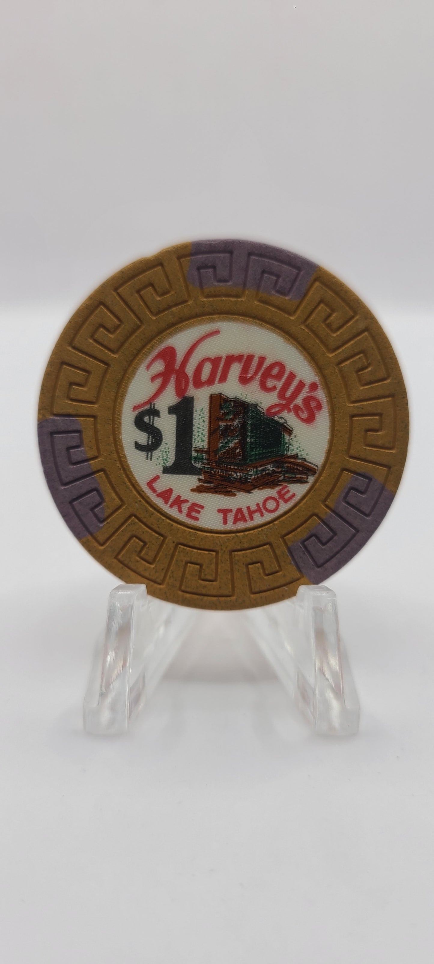 Harvey's "Wagon Wheel" Casino Lake Tahoe Nevada 1964 $1 Chip N9902