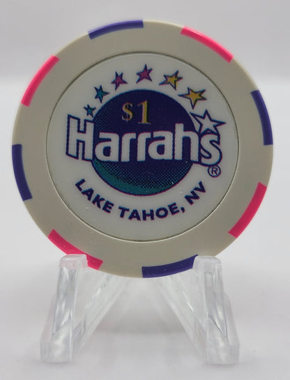 Harrah's Casino Lake Tahoe Nevada 1996 $1 Chip N8509