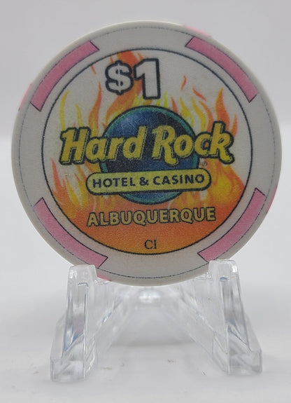 Hard Rock Casino Albuquerque New Mexico $1  Chip (Worn)