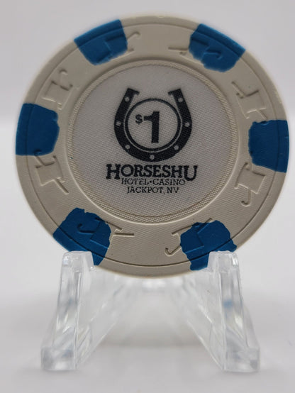 Horseshu Hotel & Casino Jackpot Nevada 1987 $1 Chip N3226 "Worn"