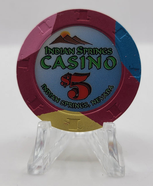 Indian Springs Casino Indian Springs Nevada 1998 $5 Chip V2850