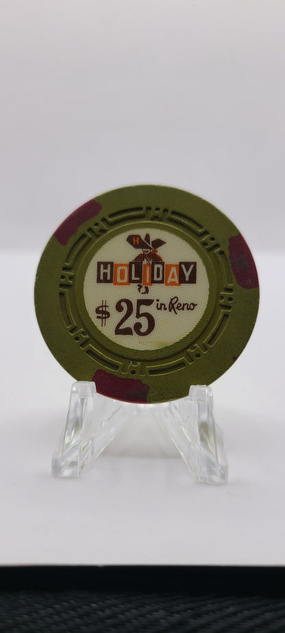 Holiday Hotel Casino Reno Nevada 1960 $25 Chip N4051