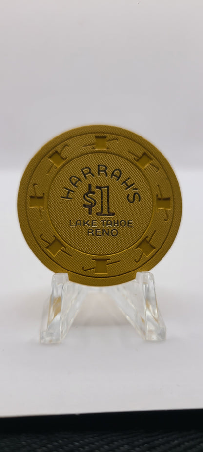 Harrah's Hotel Casino Lake Tahoe Nevada 1960's $1 Chip N8542