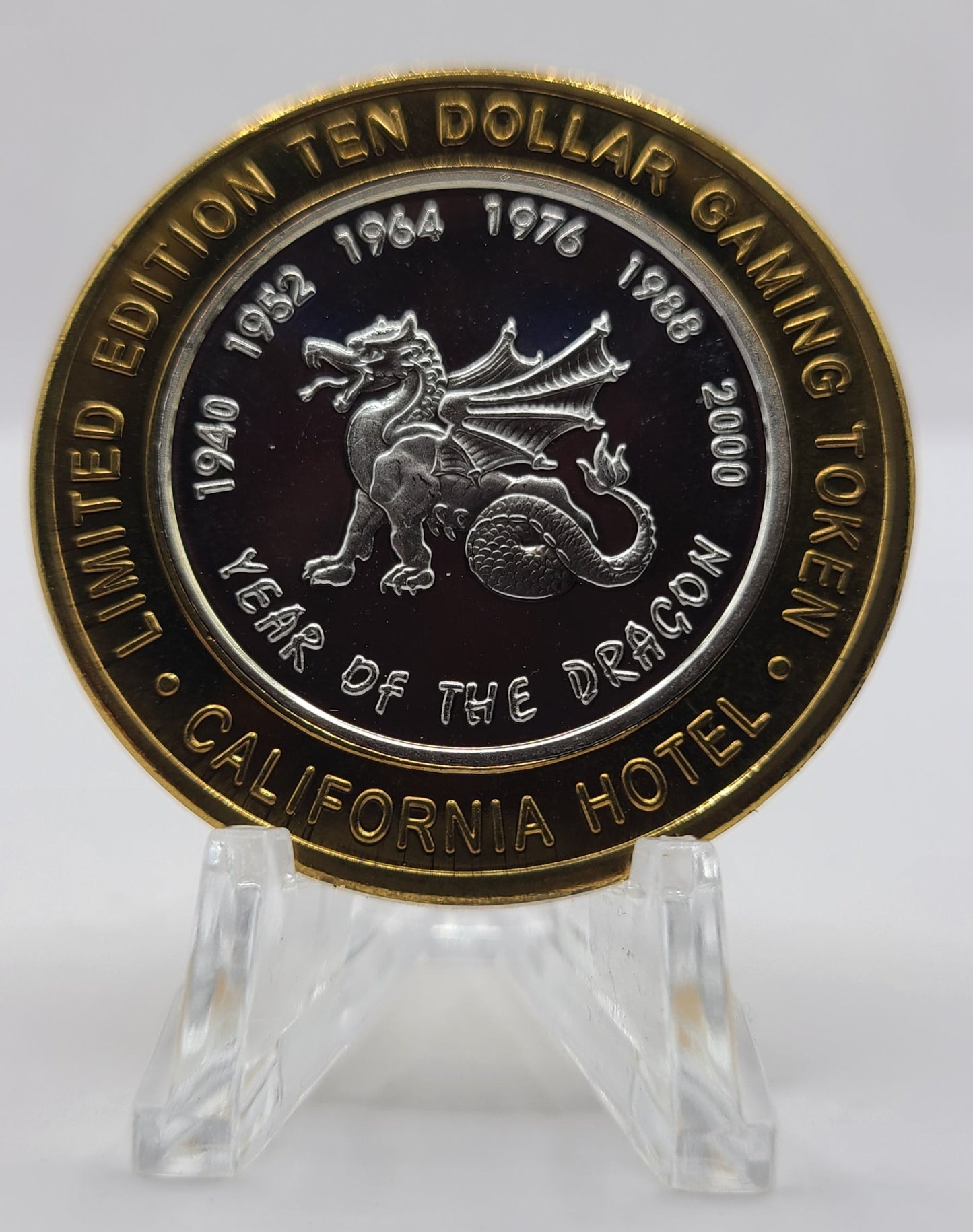 California Hotel Casino Las Vegas Nevada "Year of the Dragon 2000" $10 Silver Strike