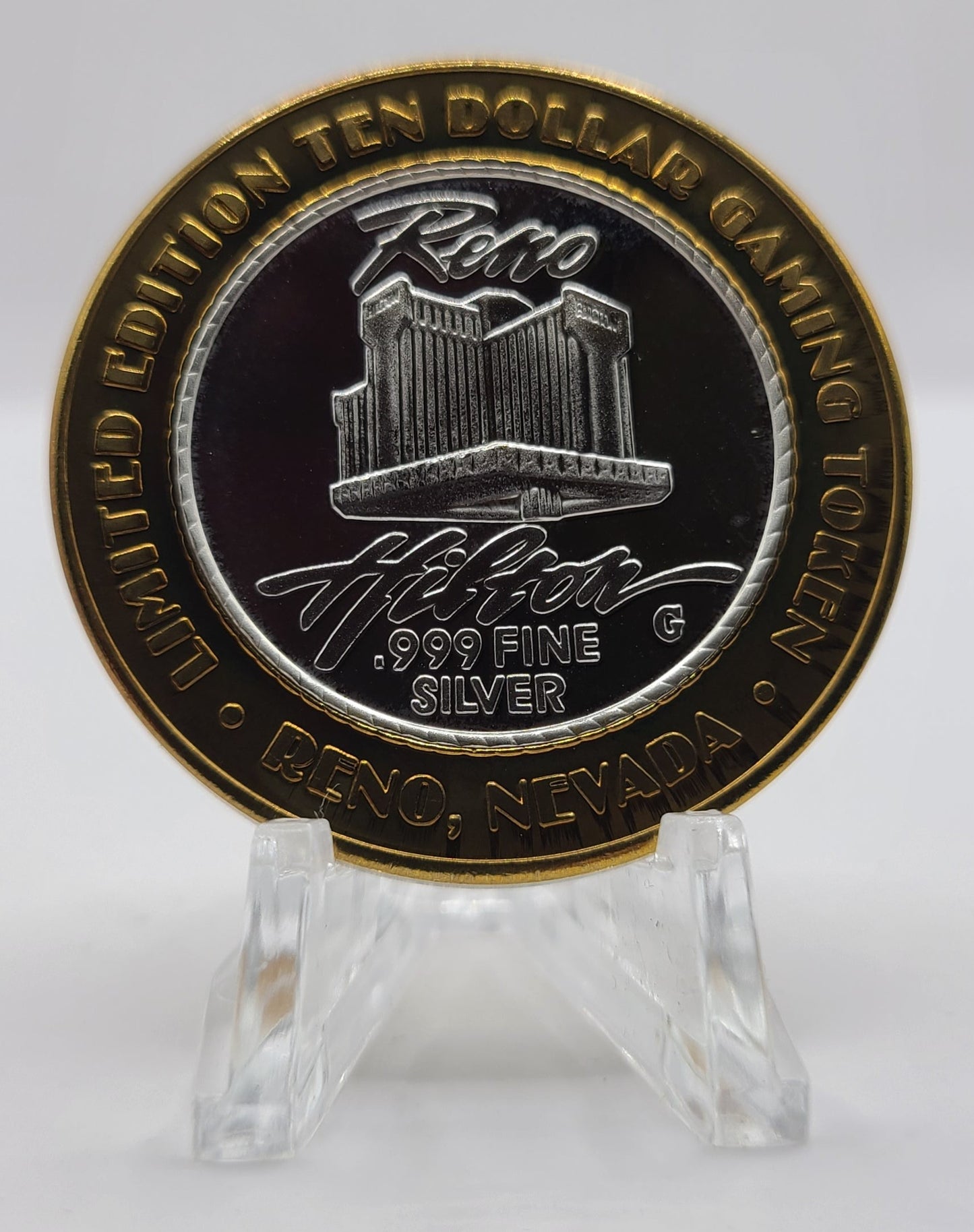 Hilton Resort Casino Reno Nevada 2003 "Year of the Horse" $10 Silver Strike