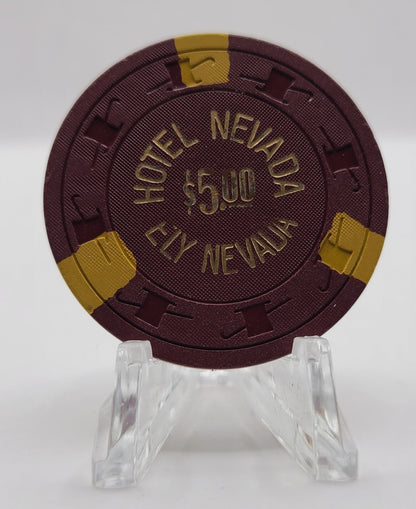 Hotel Nevada Casino Ely Nevada 1950's $5 Chip N3734