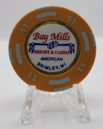 Bay Mills Casino Brimley Michigan 1997 $1 Chip